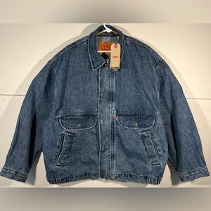 Levi's The Rancher Trucker Jacket Men's Size Large Denim Pockets Blue NWT